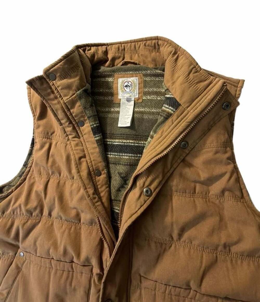 Cinch Men’s Large Brown Quilted Insulated Western Ranch Work Vest Snap Front